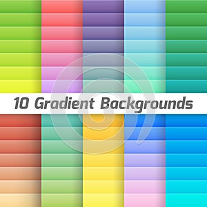 Colorful line gradient background pack. Vector