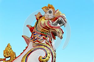 Colorful Lion Guardian Statue