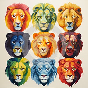 Colorful Lion Heads: A Vibrant Tribute To Henri Matisse