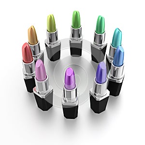Colorful lipstick