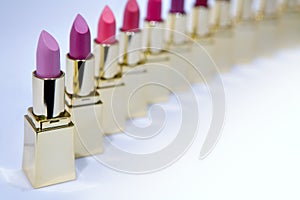 Colorful lipstick samples