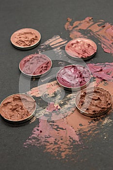 Colorful Lipstick swatches on a Black background