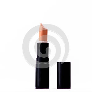 Colorful lipstick on white background photo