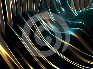 Colorful Liquid metallic wavy background