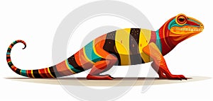 Colorful lizard illustration