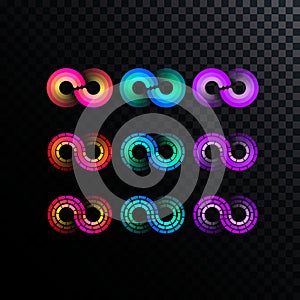 Colorful Loaders Set. Vector Loading Bars for Web Interfaces and Websites