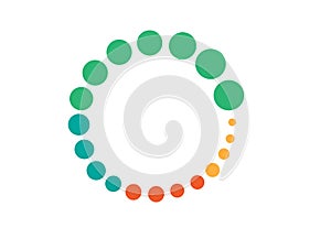 Colorful Loading circular icon. Editable Clip Art.