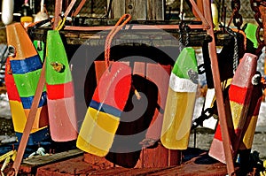 Colorful Lobster Buoys