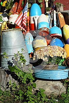 Colorful Lobster Trap Buoys