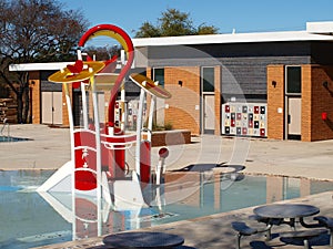 Colorful Lockers Pool Side from Changing Rooms