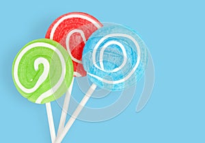 Colorful lolli pop with clipping path