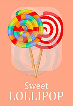 Colorful lollipop brochure