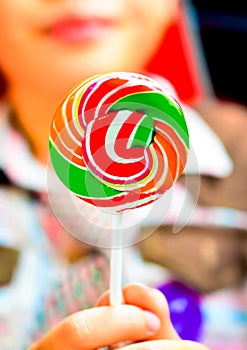 Colorful lollipop candy