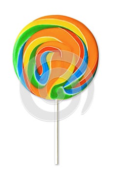 Colorful Lollipop on White