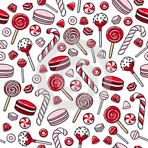 Colorful lollipops icons set - vector illustration.