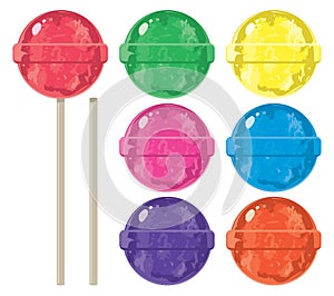 Colorful lollipops, vector