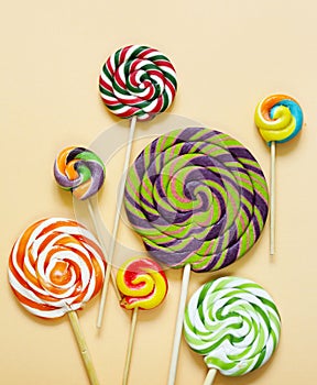 Colorful lolly pop candy