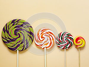 Colorful lolly pop candy