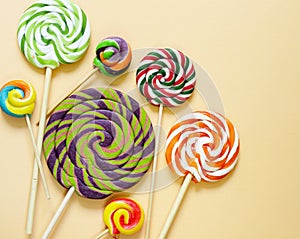 Colorful lolly pop candy