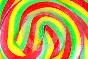 Colorful lolly pop macro photo