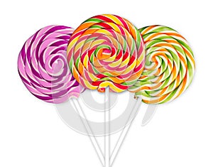 Colorful lolly pops