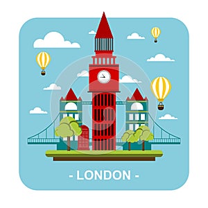 Colorful London ilustration