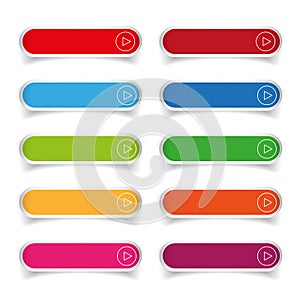 Colorful long round buttons photo