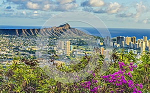 Colorful Lookout Waikiki Beach Diamond Head Waikiki Beach Honolulu Hawaii