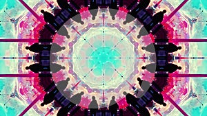 Colorful looped kaleidoscopic background for title credits, intro sequences, music videos, meditations, event