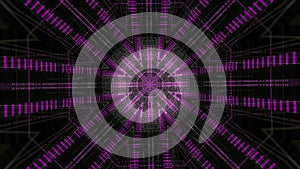 Colorful looping kaleidoscope, abstract motion graphics background. Animation. Energetic impulses spreading all over the