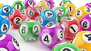 Colorful Lottery Balls Representing Destiny Numbers