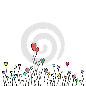 Colorful Love heartlooking baloons