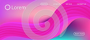 Colorful Lucid Gradient Overlay. Landing Page, Pink, Purple Background. 3d