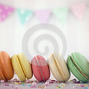 Colorful macarons