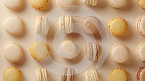 The colorful macarons pattern.AI generated image