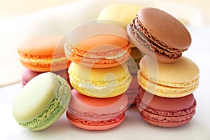 Colorful macaroons photo