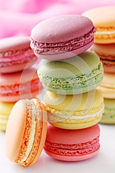 Colorful macaroons photo