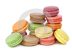 Colorful macaroons photo