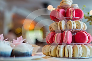 Colorful macaroons photo