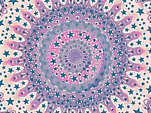 Colorful magic multicolored kaleidoscope design mehendi