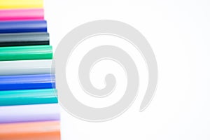 Colorful magic pen isolated on white background.