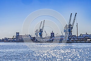 Colorful Main Port Motlawa River Gdansk Poland