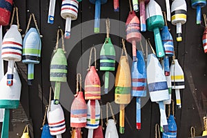 Colorful Maine Lobster Buoys photo