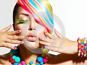 Colorful Makeup, Hair and Accessories