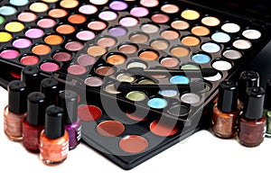 Colorful makeup kit