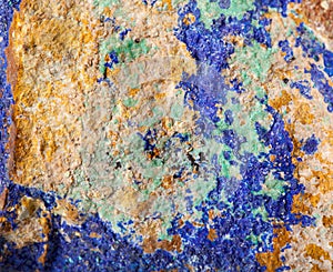 Colorful malachite surface