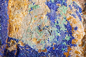 Colorful malachite surface