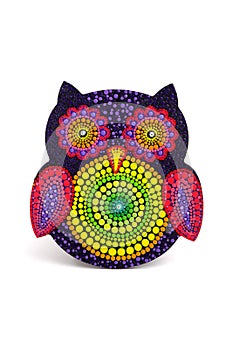 Colorful mandala owl