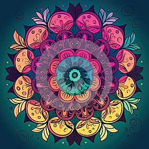 a Colorful Mandala pattern