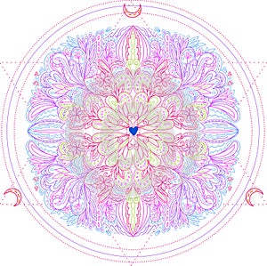 Colorful  mandala on white background